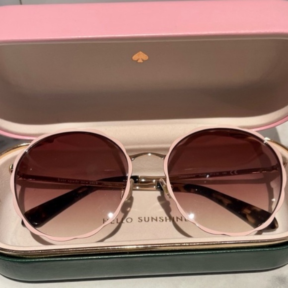 ♠️NWT/Kate Spade Cannes round frame Pink/Tortoise Sunglasses main image 5